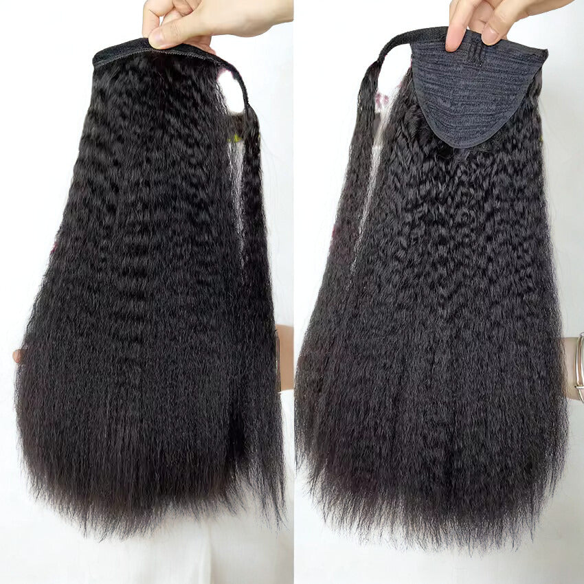 L’Iconique – Ponytail Kinky Straight 16 pouces | Extensions naturelles premium