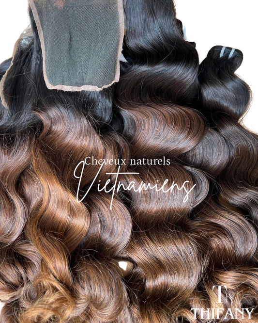 Pack Vietnamese Raw Hair Wavy – 2 Bundles + 1 Closure - Thifany Hair Company